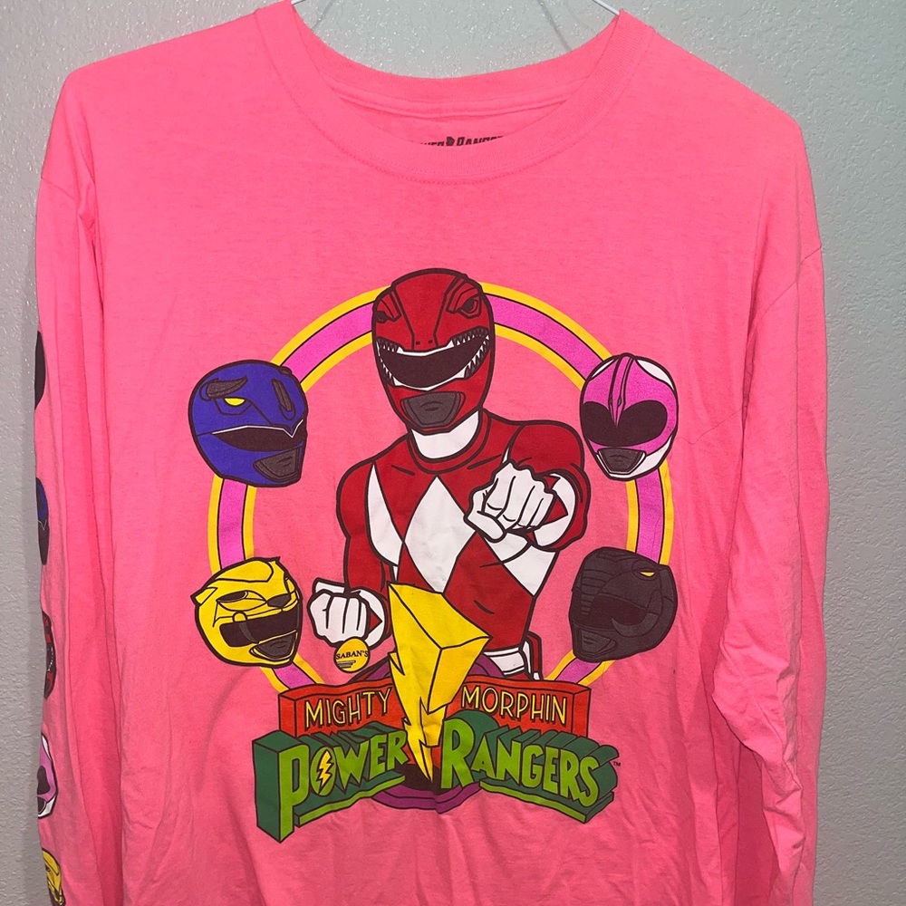 pink power ranger tee